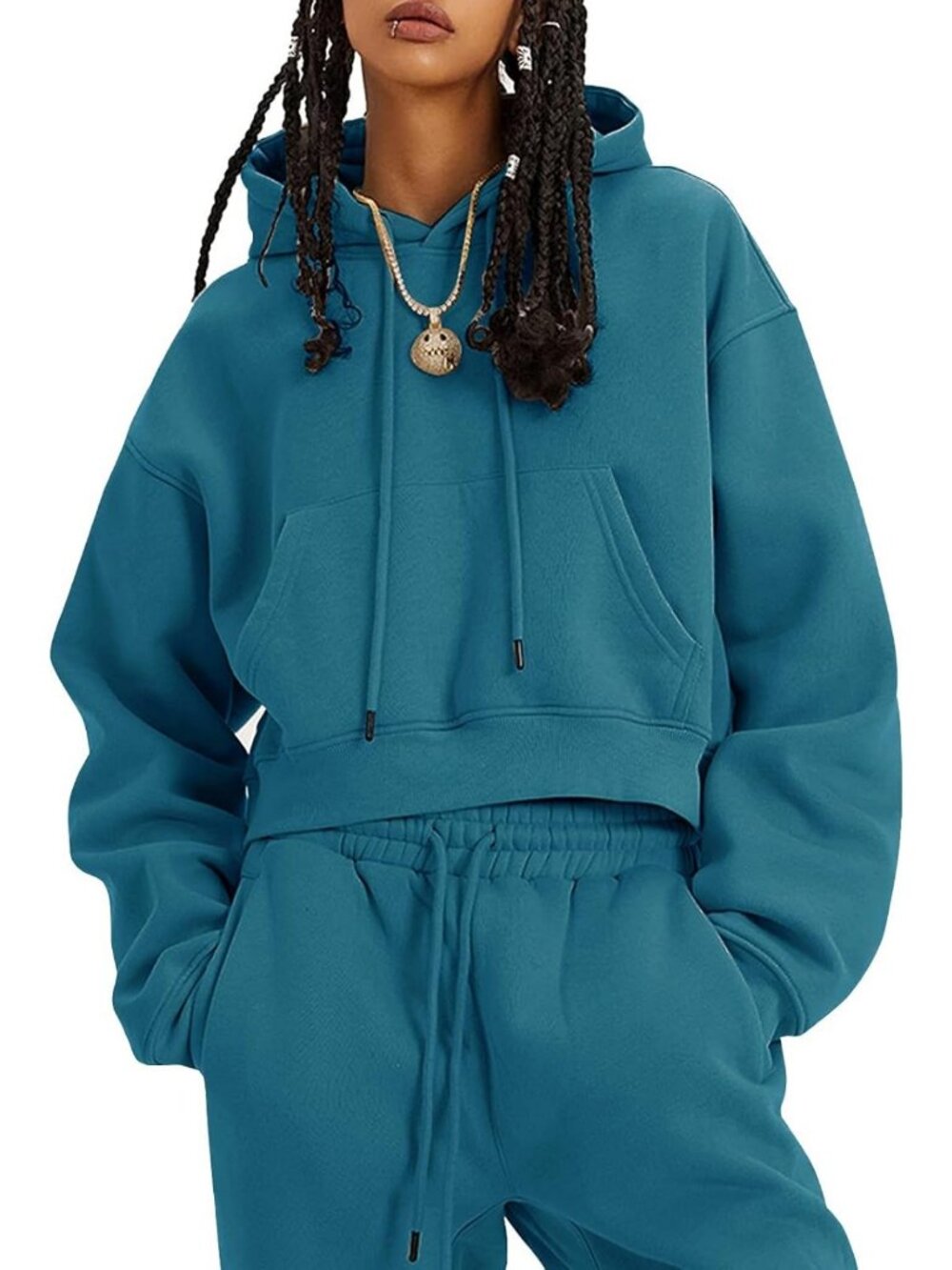 Cozy Women's Fleece Jogger Set | 2-Piece Lounge Outfit | Comfy Sweatsuit